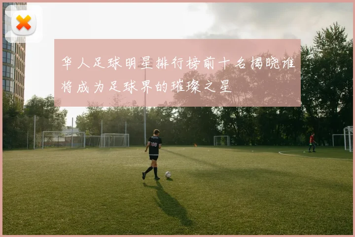 华人足球明星排行榜前十名揭晓谁将成为足球界的璀璨之星